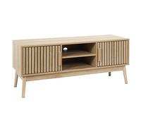 HOME DECO FACTORY - HD0088, Mueble TV Bajo, Modelo Klaus, Colección Natural Crush, Mobiliario Contemporáneo, Mueble, Mueble TV, 117 x 48 x 40 cm, Marrón