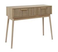 HOME DECO FACTORY - HD0090 - Consola de Madera con 2 Cajones para Salón o Entrada - Diseño Elegante y Práctico - Dimensiones 100x80x35 cm - Color Marrón - Idea de Regalo