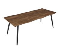 HOME DECO FACTORY - HD0168 Mesa Extensible Moderna para 6 a 8 Personas - Madera Efecto Roble - Mecanismo Fácil - Diseñada para Salón o Comedor - 210 x 90 x 75 cm - Color Roble