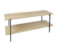 HOME DECO FACTORY - HD0183 - Banco para TV - Modelo Loka - Colección Los Pequeños Precios - Mobiliario Contemporáneo - Mueble - Mueble TV - 115 x 45 x 35 cm - Marrón Negro