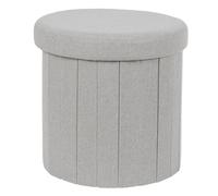 HOME DECO FACTORY - HD0196 Baúl Puf Plegable Gris - Modelo Pills M4 - Mobiliario Multifuncional - Asiento y Almacenamiento - Dimensiones 38 x 38 x 38 cm - Altura de Asiento 38 cm - Color Gris