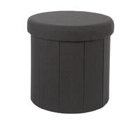 HOME DECO FACTORY - HD0197, Baúl Puf Plegable Negro, Modelo Pills M4, Mobiliario, Asiento, Baúl y Banco Plegable, 38x38x38 cm, Altura de Asiento 38 cm, Negro