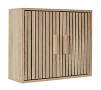 HOME DECO FACTORY - HD0221 Armario de Pared Klaus - Colección Natural Crush - Diseñado para Baño - Mueble Práctico - Dimensiones 60 x 50 x 20 cm - Color Marrón