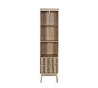 HOME DECO FACTORY - HD0224, Columna 2 Cajones, Modelo Klaus, Colección Natural Crush, Mobiliario, Mueble de Baño, 40 x 160 x 30 cm, Marrón