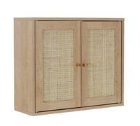 HOME DECO FACTORY - HD0226 - Armario de Pared - Modelo Bali - Colección Natural Crush - Mobiliario - Mueble de Baño - 60 x 50 x 20 cm - Color Marrón