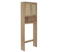 HOME DECO FACTORY - HD0228, Mueble WC, Modelo Bali, Colección Natural Crush, Mobiliario, Mueble de Baño, Mueble Inodoro, 60 x 166 x 20 cm, Marrón