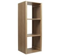 HOME DECO FACTORY - HD0242, Almacenamiento Modular 3 Compartimentos Klaus en Madera MDF, Práctico y de Diseño para Salón, Dormitorio o Entrada, Dimensiones 38,5 x 99 x 32 cm, Color Marrón