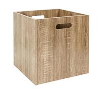 HOME DECO FACTORY - HD0257 Cubo de Almacenamiento de Madera 30x30 cm, Diseño Versátil y Funcional, Estética Discreta y Adaptabilidad para Organización en el Hogar