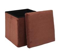 HOME DECO FACTORY, HD0275, Puf Baúl Plegable Pana Scott Terracota, Suavidad, Muebles, Asiento, baúl Plegable y Banco, 38 x 38 x 38 cm, Altura del Asiento 38 cm, Terracota