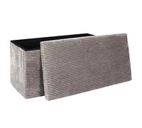 HOME DECO FACTORY, HD0277, Banco Baúl Plegable Pana Scott Tórtola, Suavidad, Muebles, Asiento, baúl Plegable y Banco, 76x38x38 cm, Altura del Asiento 38 cm, Tórtola