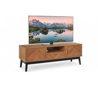 HOME DECO FACTORY, HD0300, TV bajo, Modelo Felix, colección Lounge Edition, contemporáneos, Mueble de televisión, 110 x 48 x 40 cm, marrón Negro, Madera-Tablero de partículas, 110x48x40 cm