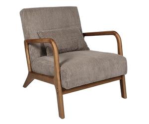 Home Deco Factory, HD0348, Salón Cotele Scott Taupe, Softness, Muebles, Sofá y Sillón, 64,5x75x83,5 cm, Altura del Asiento 43 cm, Gris Pardo, Metal, marrón