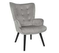 HOME DECO FACTORY, HD0366, Salon Giulia Gris, Lounge Edition, Muebles, Sofá y Sillón, 68x96x75 cm, Altura Asiento 43 cm