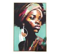 HOME DECO FACTORY, HD0405, Mural contemporáneo Multicolor, 60 x 90 cm, Retrato cautivador para salón, Dormitorio u Oficina, añade un Toque de Arte y Elegancia a tu Interior