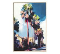 HOME DECO FACTORY - HD0406 Cuadro Mural Contemporáneo Multicolor 60x90 cm - Colores Vibrantes, Diseño Inspirado en Paisajes Californianos, Escape Visual