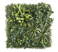 HOME DECO FACTORY, HD0461 - Panache de Planta Artificial de Pared, 50 x 50 cm, Planta Decorativa Moderna, Efecto Natural, fácil de Instalar, Mantenimiento mínimo, Color Verde, diseño Elegante