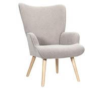 HOME DECO FACTORY, HD0488, sillón de salón buclette Confort ergonómico, diseño Elegante y práctico, Ideal para salón u Oficina, Dimensiones 68 x 96 x 75 cm, Color Topo