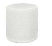 HOME DECO FACTORY - HD0489, Puff Bou onfort Ergonómico Blanco, Diseño Elegante y Versátil, para Salón o Dormitorio, Dimensiones 35x35x35 cm, Color Blanco