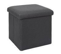 HOME DECO FACTORY - HD0508 Baúl Puf Plegable - Diseño Contemporáneo - Almacenamiento y Asiento Multifuncional - Ideal para Espacios Pequeños - 38 cm - Color Gris Oscuro