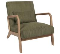 HOME DECO FACTORY - HD0531 Sillón de Salón Moderno en Terciopelo - Diseñado para Confort Ergonómico - para Relajación y Lectura - Dimensiones 64,5 x 75 x 83 cm - Color Verde