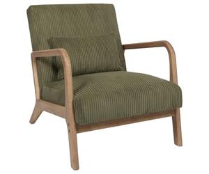 HOME DECO FACTORY - HD0531 Sillón de Salón Moderno en Terciopelo - Diseñado para Confort Ergonómico - para Relajación y Lectura - Dimensiones 64,5 x 75 x 83 cm - Color Verde