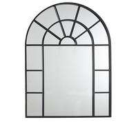 HOME DECO FACTORY - HD4365 Espejo Ventana de Metal Decorativo - Diseñado para Embellecer Interiores - Dimensiones 60 x 80 cm - Color Negro - Diseño Moderno