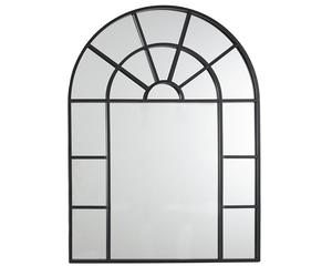 HOME DECO FACTORY - HD4365 Espejo Ventana de Metal Decorativo - Diseñado para Embellecer Interiores - Dimensiones 60 x 80 cm - Color Negro - Diseño Moderno