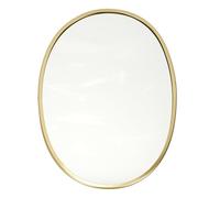 HOME DECO FACTORY - HD4387 - Espejo Ovalado Decorativo 34x25 cm, Diseño Elegante para el Hogar, Acabado Dorado, Salón o Dormitorio, Dimensiones 34x25 cm, Color Dorado