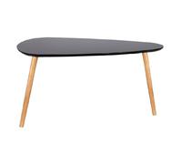 HOME DECO FACTORY - HD6404 Mesa Nido de Madera Diseño Guijarro - Dúo de Mesas - Composición Pino MDF - Dimensiones 80 x 50 x 40 cm y 70 x 35 x 45 cm - Color Negro