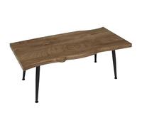 HOME DECO FACTORY - HD7117, Mesa de Centro Estética en MDF y Hierro para Salón o Comedor, Diseño Moderno, Dimensiones 100 x 38 x 49 cm, Color Negro y Madera