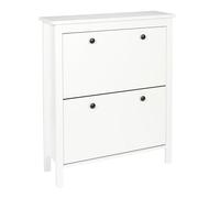 HOME DECO FACTORY - HD7384 Mueble Zapatero 2 Puertas - Almacenamiento Elegante para Entrada o Salón - Práctico y Moderno - Dimensiones 78x92x24.5 cm - Color Blanco