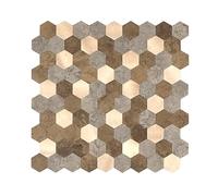 HOME DECO FACTORY - HD7733 - Estantería Arco de 4 Niveles Terra Nova en MDF y Metal - Ideal para Exponer Objetos Decorativos - Plantas o Libros - Diseño Moderno y Funcional - Color Blanco Beige