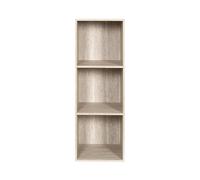 HOME DECO FACTORY - HD7750 - Mesa de Almacenamiento Redonda con Estante - Mueble Auxiliar Elegante - Diseño Ingenioso - Madera y Metal - Ideal para Salón o Dormitorio - Tamaño M - Color Blanco Beige