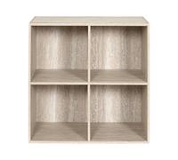 HOME DECO FACTORY - HD7751 - Mesa Auxiliar Redonda de Vidrio - Diseño Contemporáneo - Ideal para Salón o Decoración - Modelo Pietra - Diámetro 45 cm - Color Blanco Beige