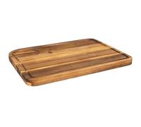 HOME DECO FACTORY - KA0392 Tabla de Cortar de Acacia 46 cm - Utensilio de Cocina con Ranura para Jugos - Preparación y Servicio - Color Marrón - Diseño Elegante
