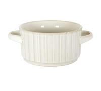 HOME DECO FACTORY, KA0414, Elegante tazón de Sopa de cerámica, diseño Simple y Refinado, Ideal para sopas, ensaladas y postres, Dishwasher and Microwave Safe, 8.5 cm, Beige
