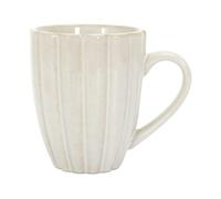 HOME DECO FACTORY, KA0415, Elegante Taza Beige, diseño Refinado con Finos relieves, ergonómica y versátil para Todas Tus Bebidas, Uso Diario. Formato: 30 cl