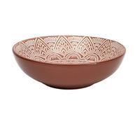 HOME DECO FACTORY - KA0460, Plato Hondo Terracota Rojo 185 cm - Diseño Elegante, Duradero y Versátil para Sopas, Pastas y Ensaladas, Fácil de Mantener, Ideal para Todas Las Ocasiones
