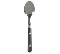 HOME DECO FACTORY - KA0531 Set de 6 Cucharas de Postre de Acero Inoxidable - Diseño Moderno, Ergonómicas, Fáciles de Limpiar, para Todas Tus Comidas, Gris, Negro, Blanco