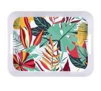 HOME DECO FACTORY - KA0595, Bandeja de Servicio Elegante y Versátil, Desechable y Reutilizable, Diseñada para Todas Las Ocasiones, Fácil de Limpiar, Diámetro 34 cm, Color Blanco