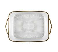 HOME DECO FACTORY, KA0597 Bandeja de plástico Elegante y Resistente, Ideal para Todas Las Ocasiones, Reutilizable y fácil de Limpiar, 41 cm, Color Blanco