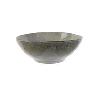 HOME DECO FACTORY - KA3758 Gran Bol de Cerámica Gres Gris - Diseñado para Lavavajillas y Microondas - Ambiente Natural para tu Mesa - Dimensiones Ø19,5 x H7 cm