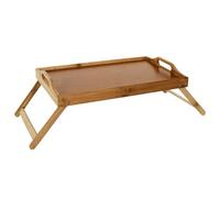 HOME DECO FACTORY - KA5054 Bandeja Plegable de Bambú - Diseñada para Servicio de Mesa - Plegable para Ahorro de Espacio - Dimensiones 50x30 cm - Color Marrón