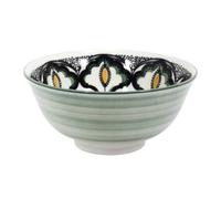 HOME DECO FACTORY, KA5583, Mandala Bowl en cerámica Verde, diseño Elegante y versátil, Ideal para postres y aperitifs, D15 cm, Verde