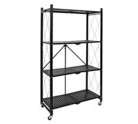 HOME DECO FACTORY - KB6154 Estantería Plegable 4 Niveles, Optimiza el Espacio, Almacenamiento Práctico, Hogar u Oficina, Tamaño 4 Estantes, Color Neutro