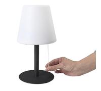 HOME DECO FACTORY - LA0097, Lámpara de Mesa Recargable IP44, Diseño Elegante y Moderno, para Interior y Exterior, Altura 30 cm, Color Gris