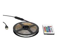 HOME DECO FACTORY - LA10438 Cinta LED RGB 3M con Mando a Distancia, Decoración Luminosa Multicolor, Ambiente Personalizable, Instalación Fácil, para Salón, Dormitorio, Oficina