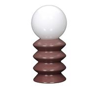 HOME DECO FACTORY Lámpara de Cerámica a Pilas Ambiente Terracota | Cerámica, lámpara a pilas, iluminación de ambiente cálida, diseño chic, interior, salón o dormitorio, terracota