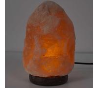 HOME DECO FACTORY Lámpara de Sal Rosa Base de Madera Iluminación Relajante | Piedra, lámpara de sal rosa, base de madera, luminaria decorativa, iluminación relajante, rosa