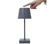 HOME DECO FACTORY Lámpara LED de Mesa Táctil Diseño Depurado Gris | Plástico ABS, lámpara LED de mesa táctil, diseño depurado y elegante, salón o dormitorio, gris